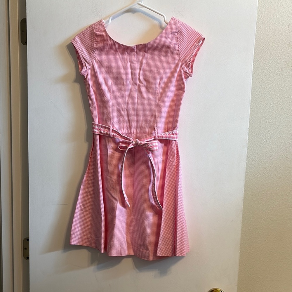 Tommy Hilfiger Pink Sundress with Peter Pan Collar and Cap Sleeves